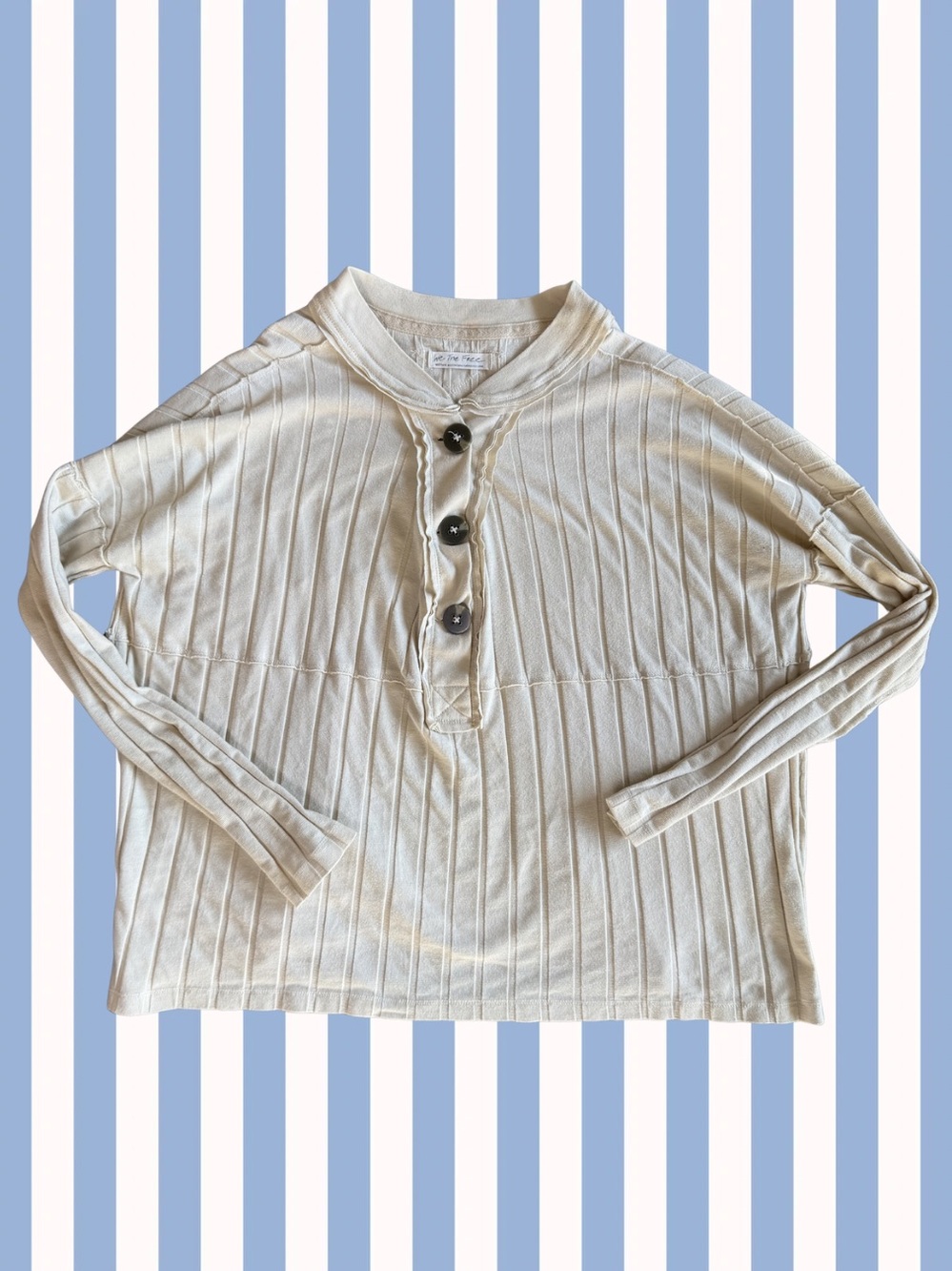 We The Free - In The Mix Henley Tee - Cream Size M